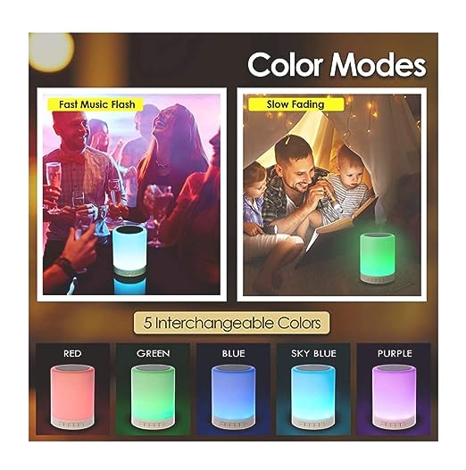 Smart Touch LAMP Speaker Wireless Night Light LED Touch Lamp Speaker with Portable Bluetooth & HiFi Speaker with Smart Colour Changing Touch Control, USB Rechargeable Smart Touch LAMP Speaker Wireless Night Light LED Touch Lamp Speaker with Portable Bluetooth & HiFi Speaker with Smart Colour Changing Touch Control, USB Rechargeable